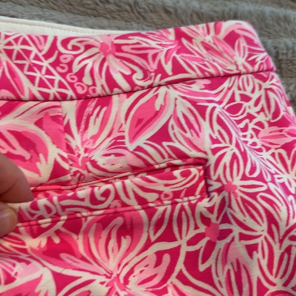 Lilly Pulitzer beautiful stretch Pink n White vintage skort with pockets, EUC - Picture 6 of 7